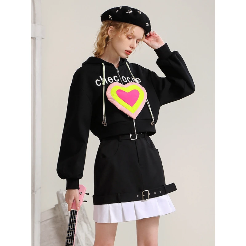 【老板娘夏天】茬客秋冬刺绣灯笼袖宽松上衣半身裙CM700153