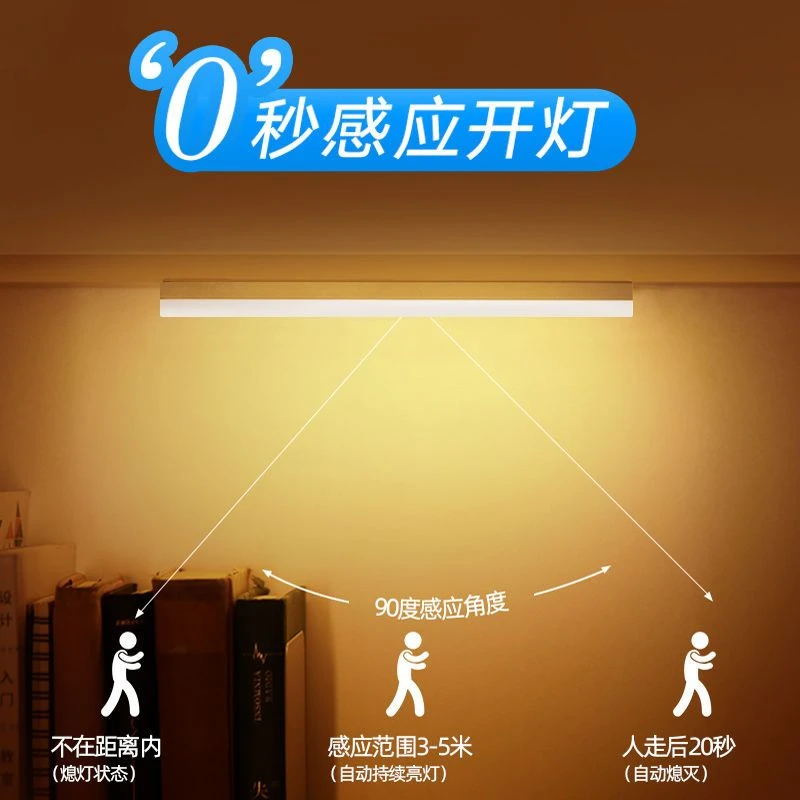 佰宥 吸顶灯阳台楼梯灯关感应灯人走灯灭夜用充电橱柜灯小夜灯