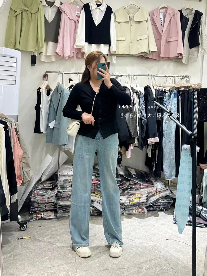 【毛毛家™】日常百搭的阔腿直筒裤  24006