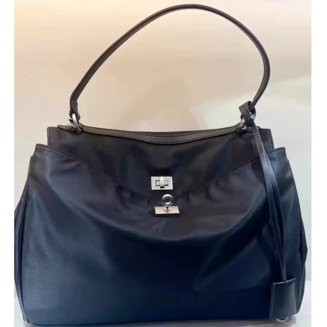 【YUE YUE】高级感凯莉手提包新款百搭复古锁扣托特单肩斜挎包W400