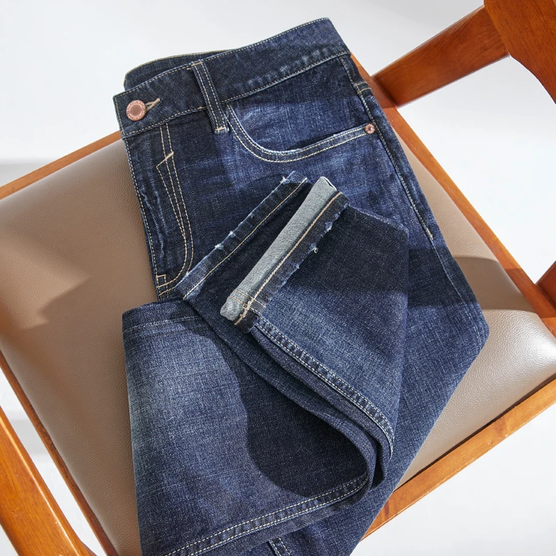 LIGAO/力高赤耳丹宁春夏高棉百搭微弹男士直筒小脚牛仔裤228602