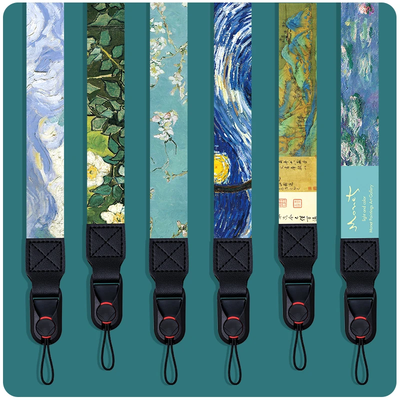 可调节相机专用挂绳单反微单背带挂脖斜挎挽手肩带快拆扣梵高油画