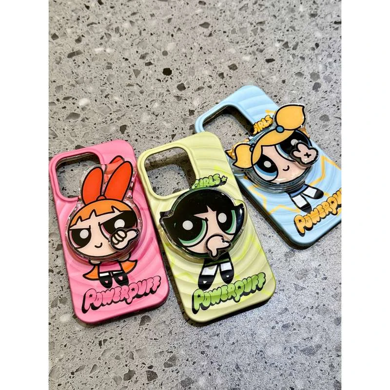 适用苹果iphone16promax可爱15pro卡通14pro磁吸支架13创意手机壳