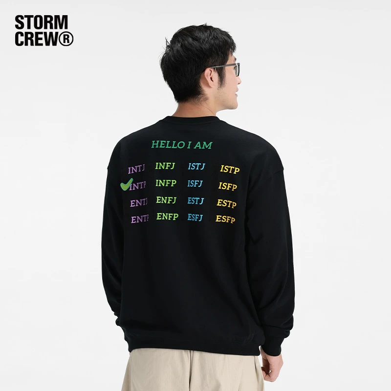 【售完即止】影视飓风MBTI人格圆领卫衣STORMCREW 休闲保暖春季