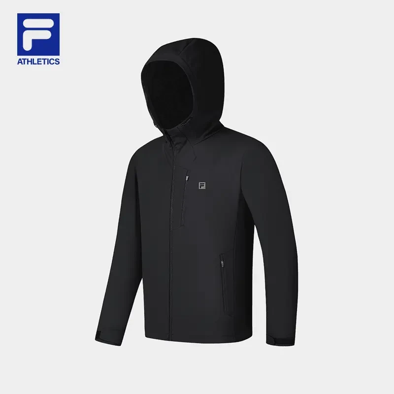 Fila/斐乐男士运动外套秋季户外休闲软壳连帽舒适百搭A11M441706F