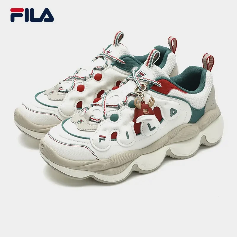 Fila/斐乐2024新款【豌豆鞋】摩登新配色舒适软底老爹鞋F12M511109F