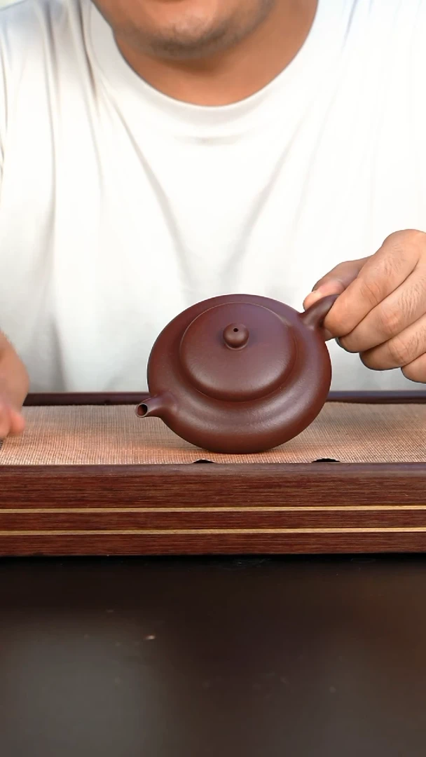 【闪购商品】紫砂茶壶LW 扁灯 紫泥