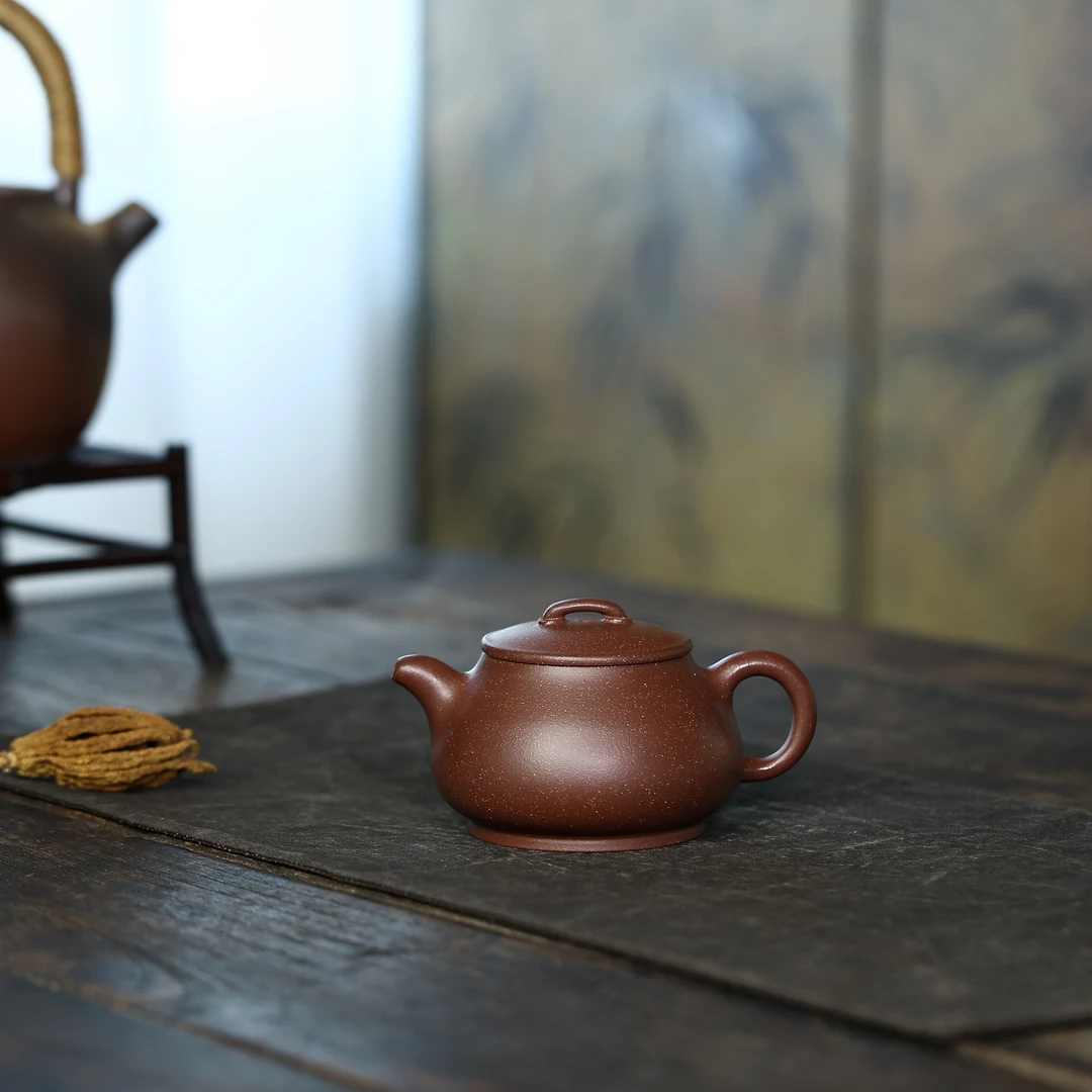 LCM粗砂天青【无相220CC】宜兴黄龙山原矿手工紫砂壶