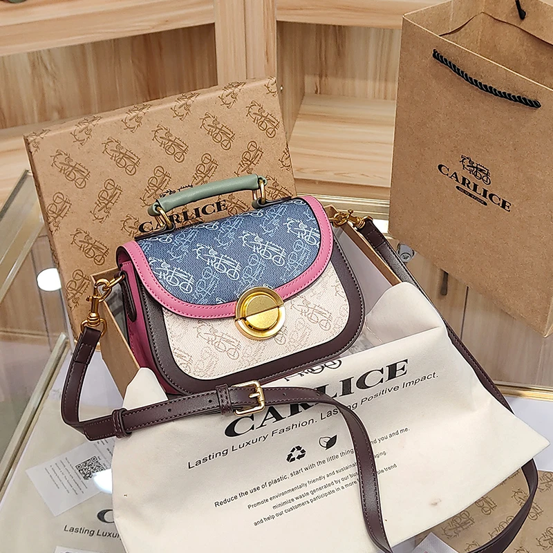 涂鸦马车carlice香港南瓜包洋气时尚百搭包包单肩肩包韩版春夏
