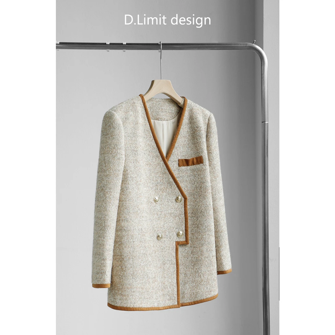 【D.Limit design】设计款不对称描边无领短外套（15--20）