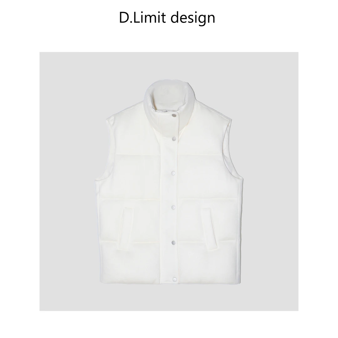 【D.Limit design】简约美式针织立领马甲羽绒服
