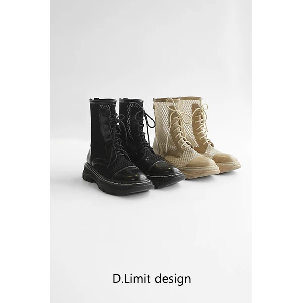 【D.Limit design】英伦风百搭网纱镂空休闲马丁靴（7）