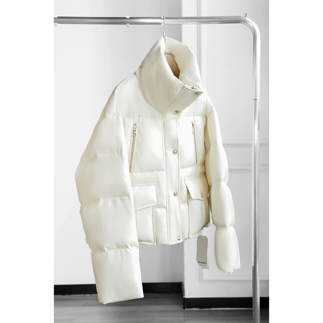 时尚立领金扣鹅绒服DLLFY23