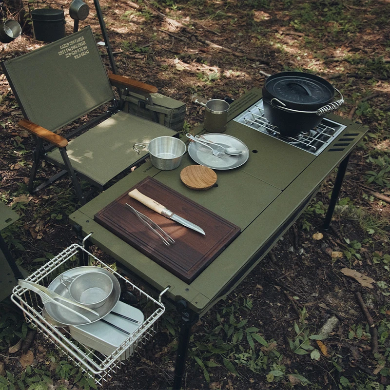 CARGO c外露营IGT桌可拆卸升降四单元铝合金框架桌拼接露营折叠桌