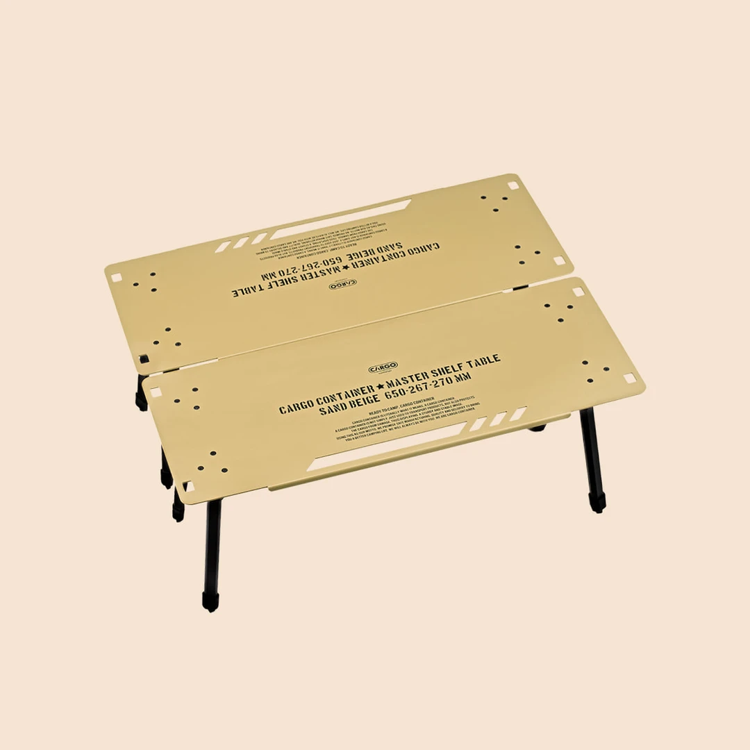 韩国CARGO CONT户外折叠桌子置物架露营铝合金野餐装备战术桌小桌