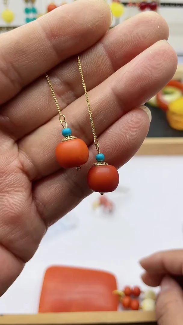 【闪购商品】蜜蜡耳饰未镶嵌A54 ER