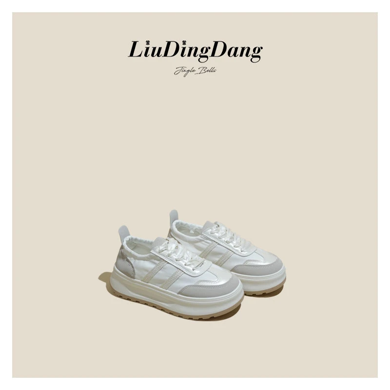 【刘叮当女鞋】时尚百搭透气潮流低帮夏季厚底增高板鞋ins M-1