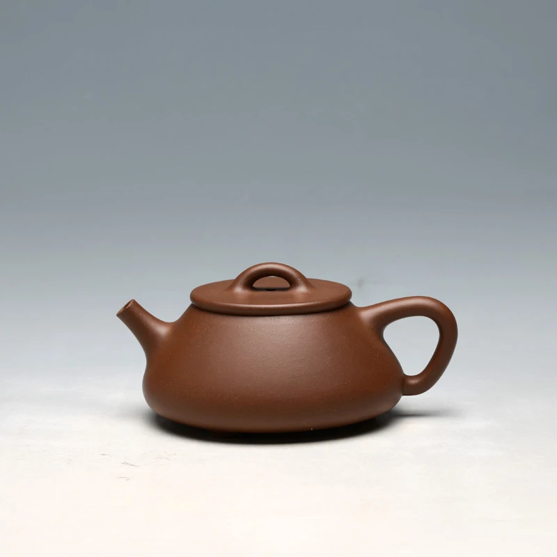 宜兴紫砂壶 黄云云弟子易彬 全手工175CC腰圆石瓢茶壶 明理茶艺