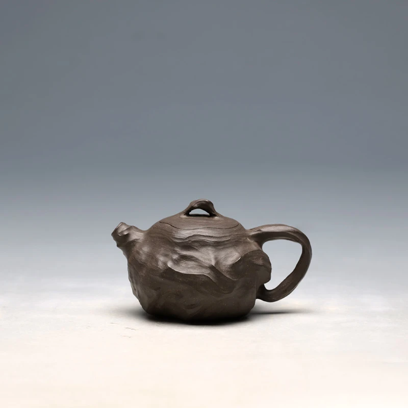 明理茶艺 杨美琴 小花器 纯全手工 120CC磐石壶 宜兴紫砂壶 茶壶