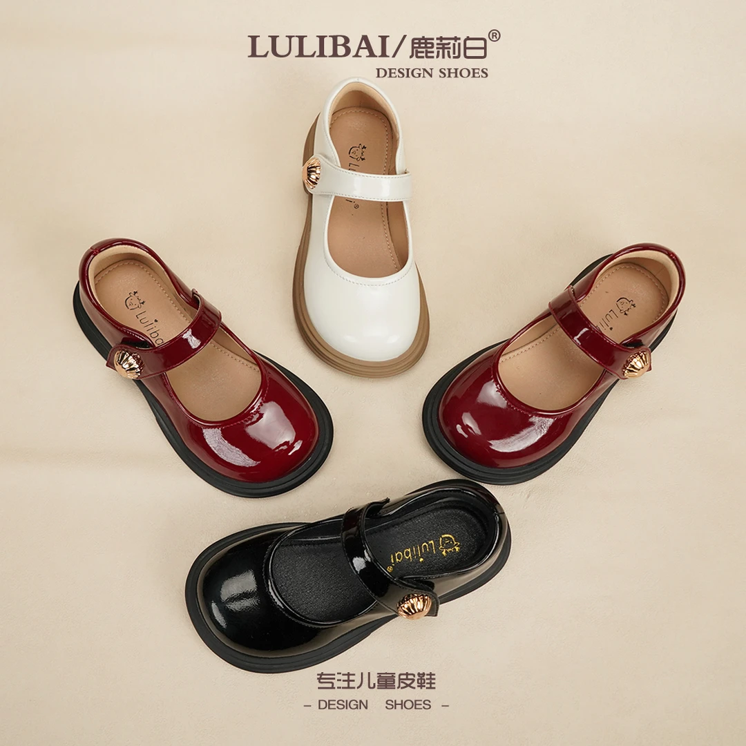 [断码福利]女童公主鞋黑色复古春秋凉鞋软底小童时尚百搭女宝216