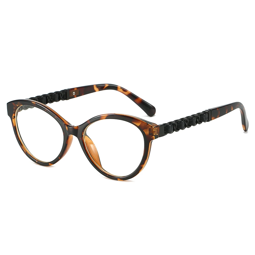 小香风椭圆近视眼镜女黑框高级感超轻平光素颜网红配度数眼镜框架