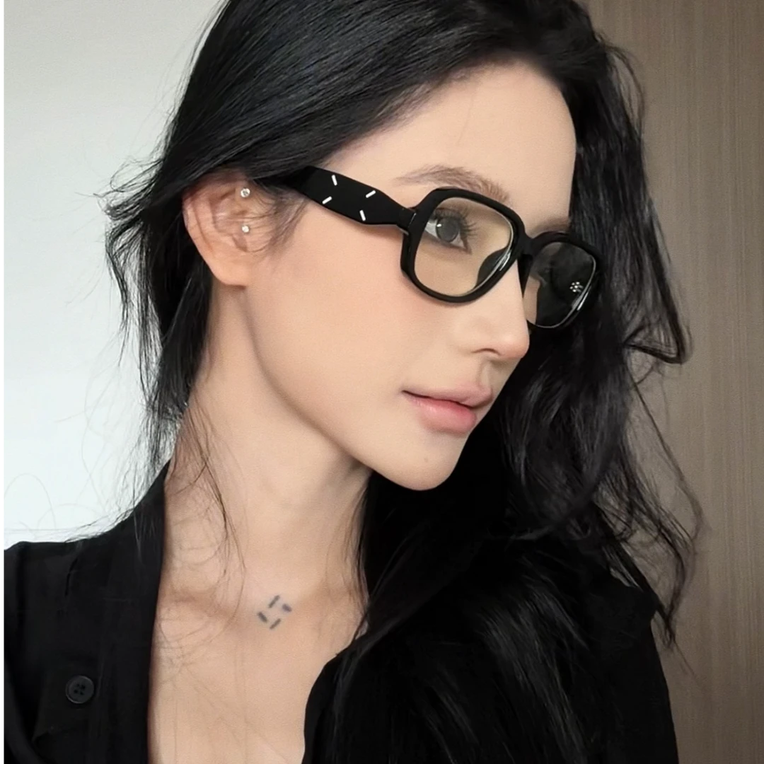 黑色大框防蓝光可配度数素颜显瘦2024新款GM眼镜框近视镜男女款