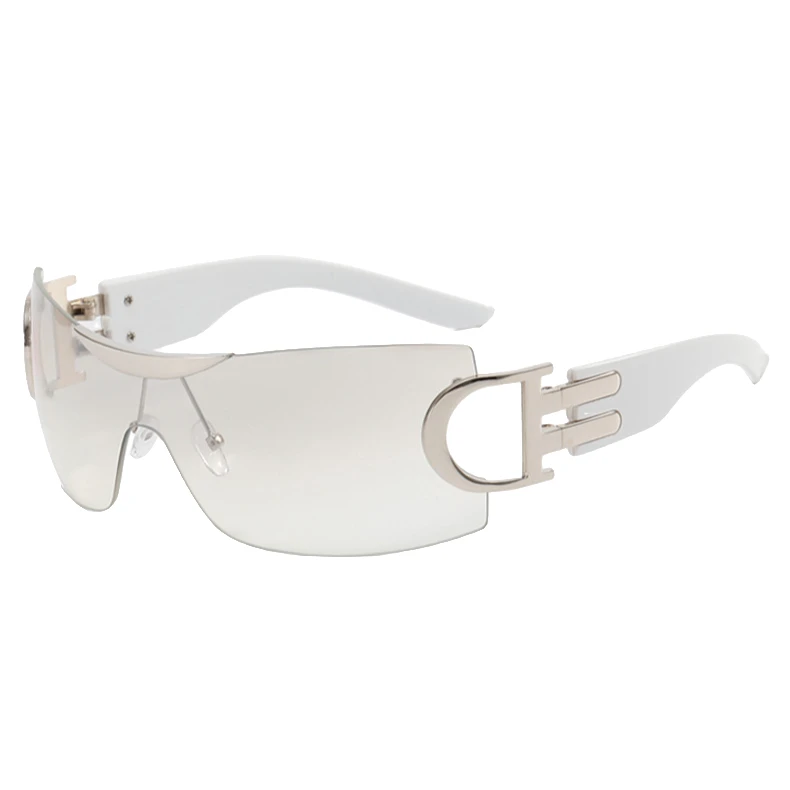 连体 无框未来科技感运动个性墨镜大框户外太阳镜2022新款Y2K跨境