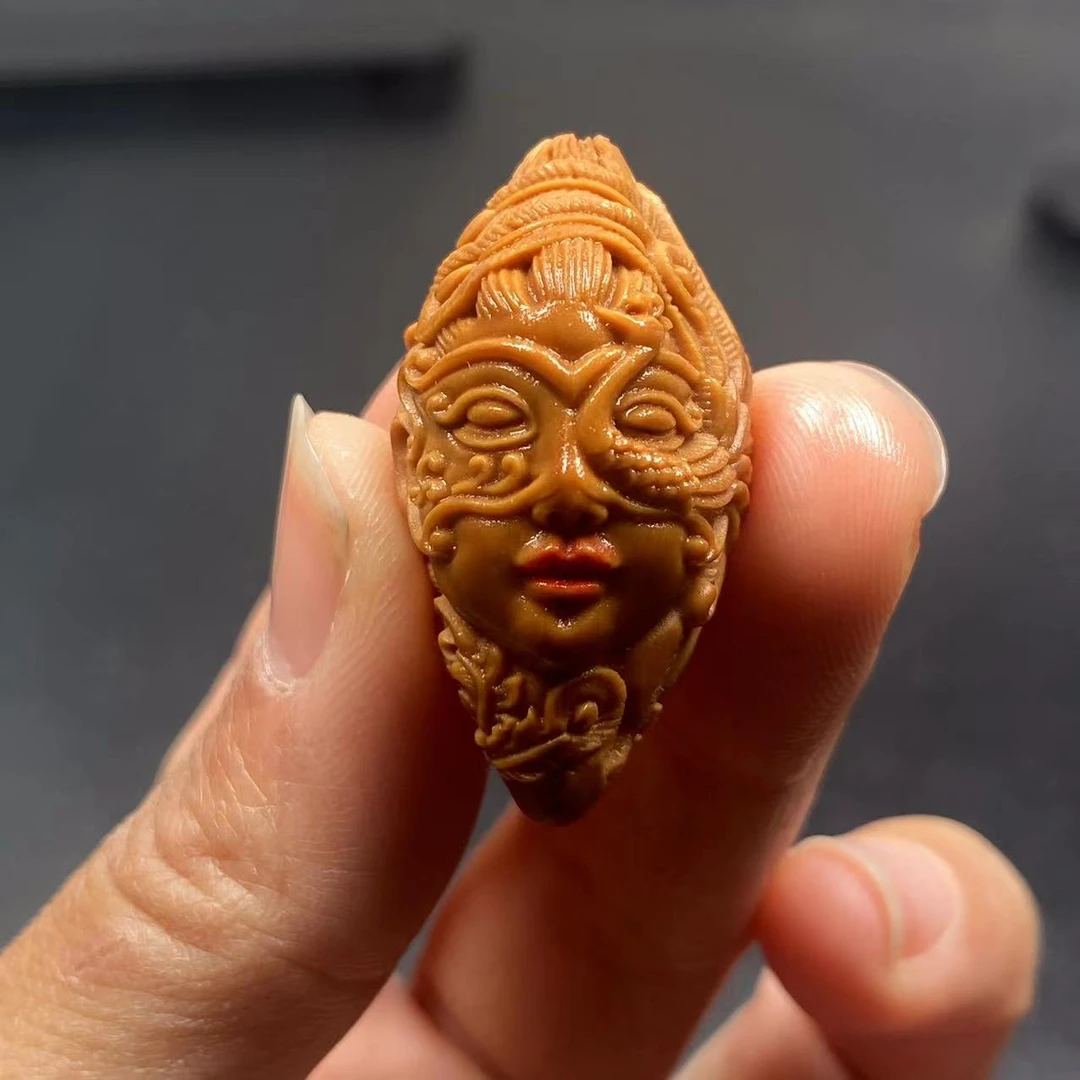 橄榄核核雕手串红唇一念单子一颗
