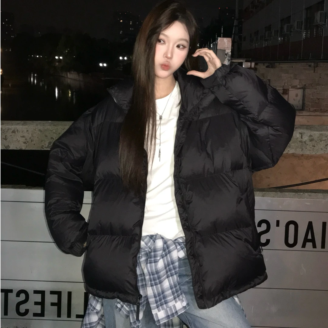 lemanism潮牌纯色无logo90白鸭绒冬季情侣纯色外套轻薄保暖上衣