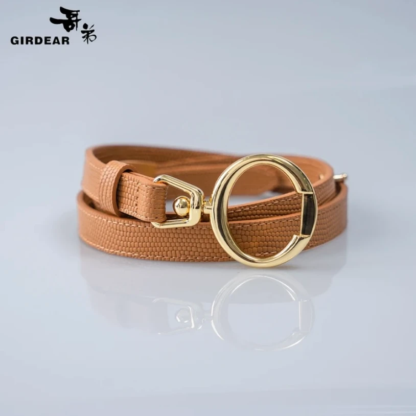 GIRDEAR/哥弟经典金色复古带扣金属扣卡皮带腰带1900360