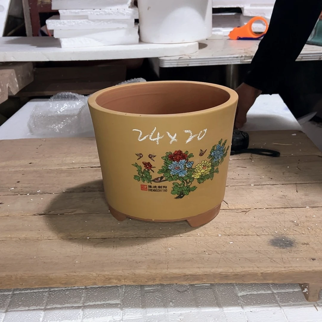 红陶宜兴紫砂花盆啊，现货发