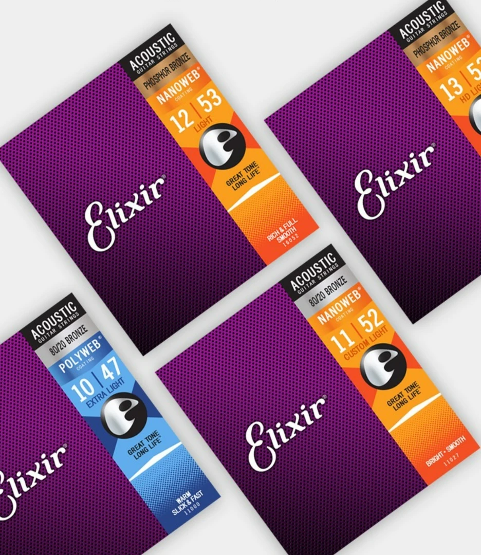Elixir 伊利克斯镀膜系列民谣/电吉他弦