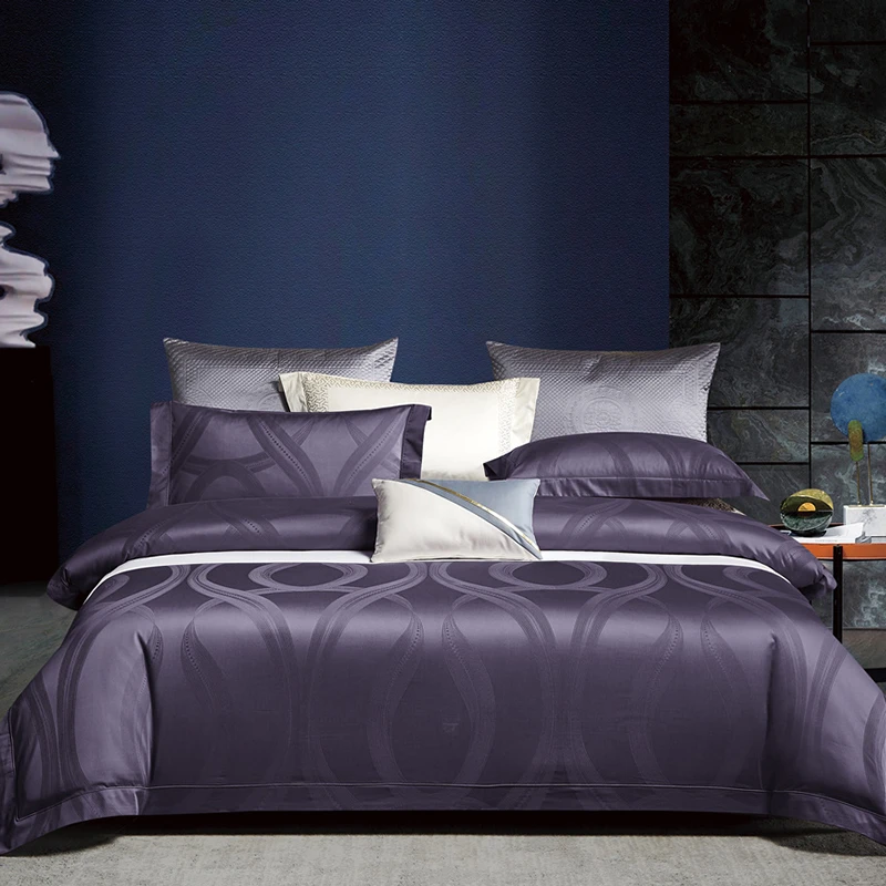 【安利家居】里恩 简约款纯色提花宽边四件套轻奢风床品套件