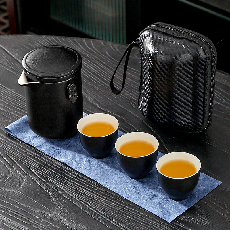 祥云便携式旅行功夫茶具套装户外车载快客杯随身游泡茶壶私人定制