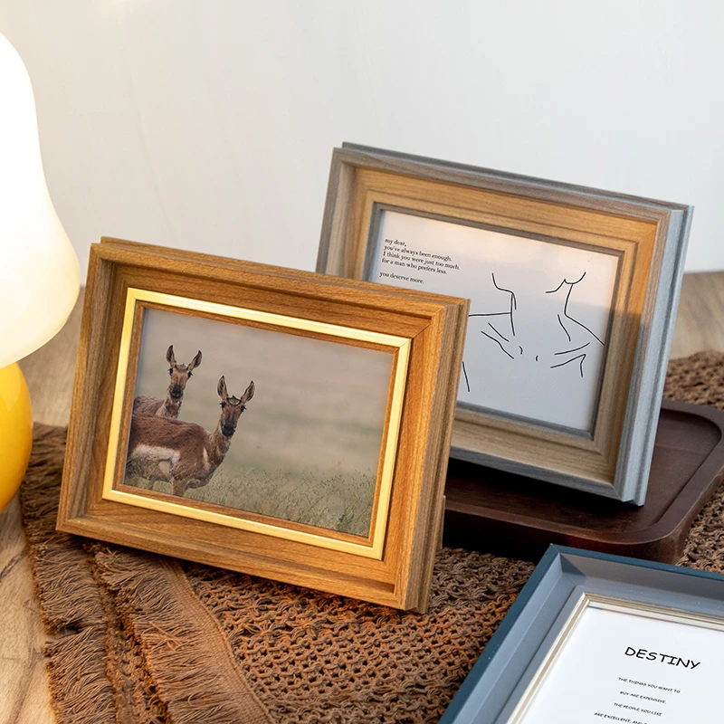 现代相框摆台高级感摆件洗照片加打印5五6六7七8八10寸A4挂墙相架