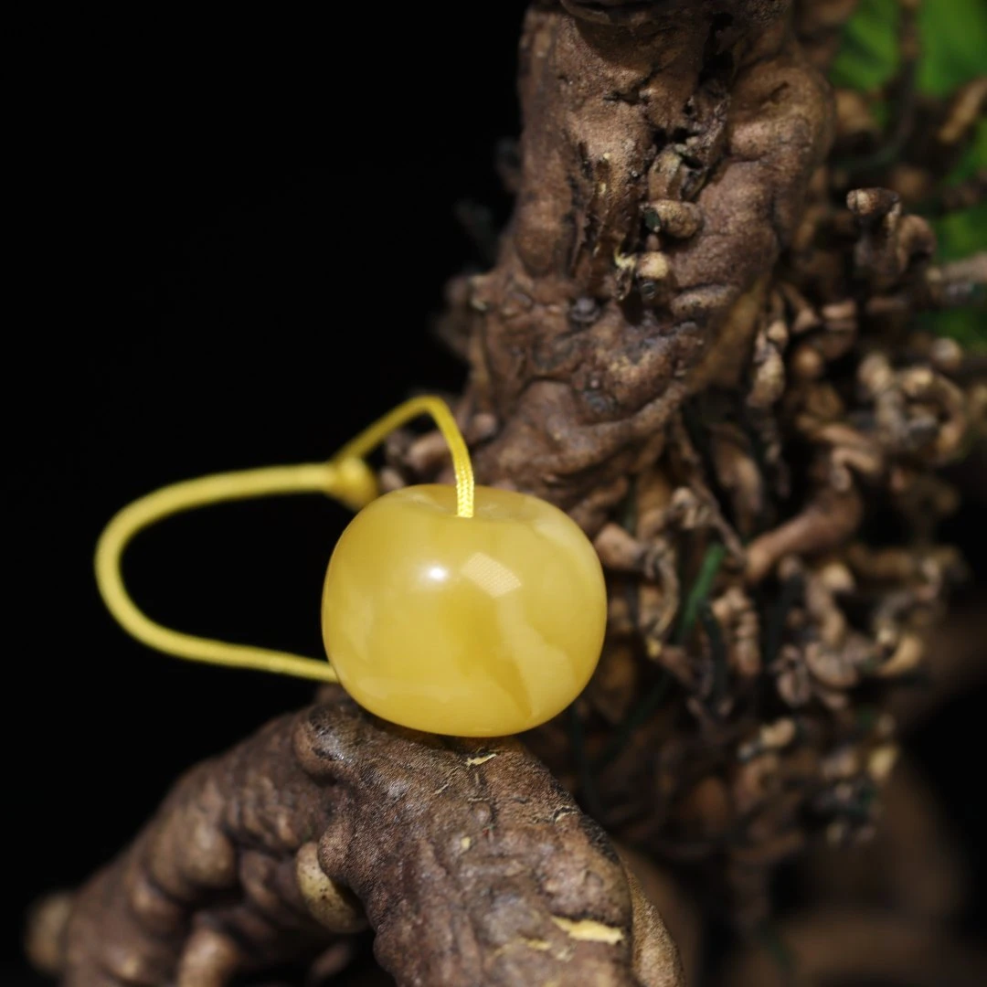 天然琥珀蜜蜡配饰11mm蜜蜡单珠DIY蜜蜡散珠文玩配珠 多样性发其一