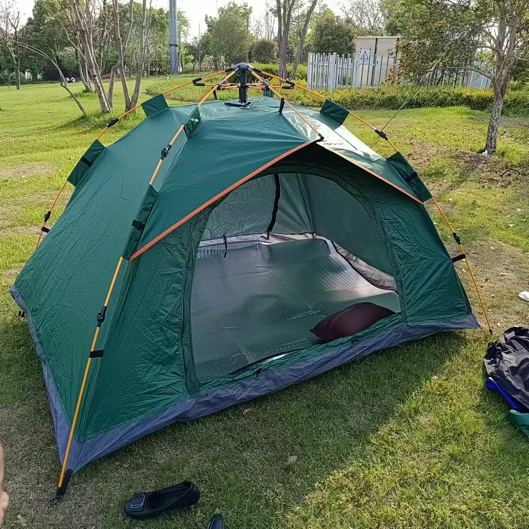 帐篷便携式免搭建速开野营帐篷3-4人自动户外露营帐篷