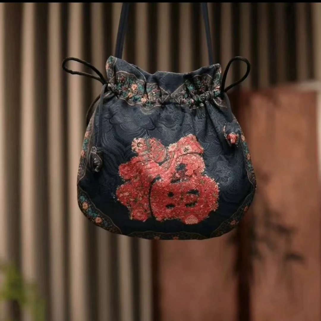 C192【元气福包】香云老料手提包经典百搭时尚斜挎包