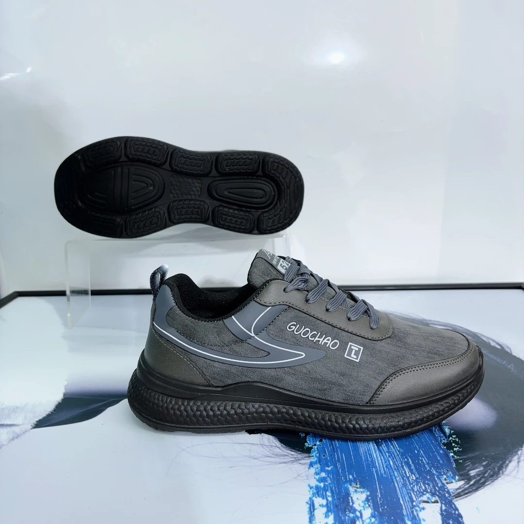 四季款皮绒休闲男鞋软底实心秋季新款男鞋