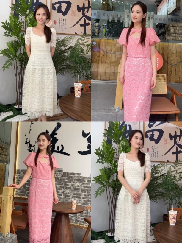 OU女装链接春夏秋冬气质蕾丝连衣裙0007