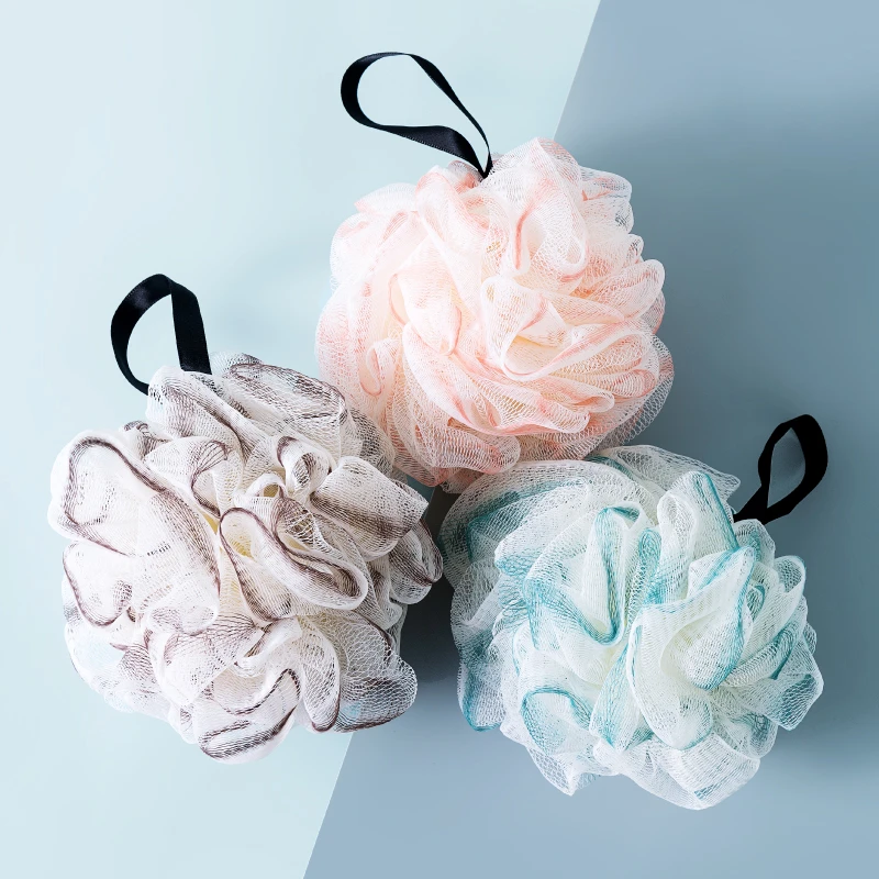 高档沐浴球大号不散耐用新款浴花柔软可爱女泡澡球洗澡神器搓背