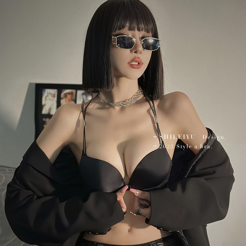 前扣小胸聚拢内衣女收副乳防下垂性感美背上托显大无钢圈胸罩