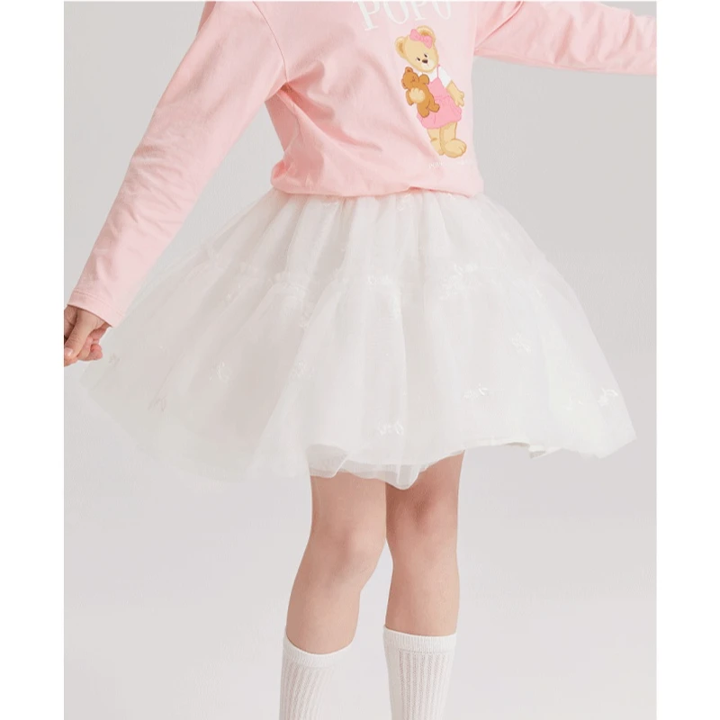 【会员】PawinPaw卡通小熊童装 女童网纱蓬蓬短裙闪片PCWHE2321M