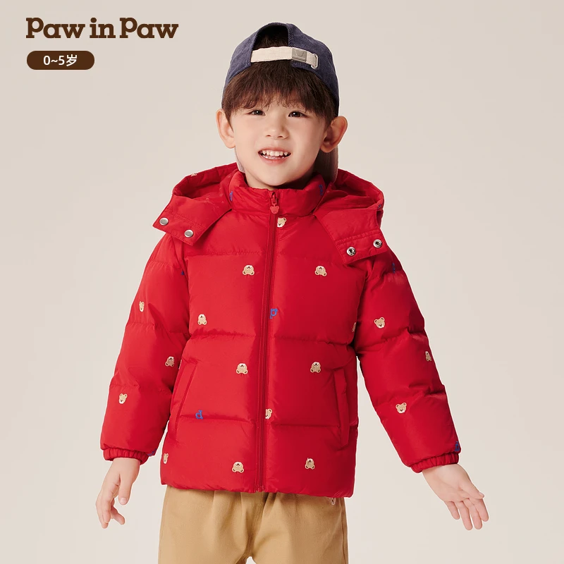 PawinPaw卡通小熊童装2024年秋冬新款男宝羽绒服PCJDE4T92M