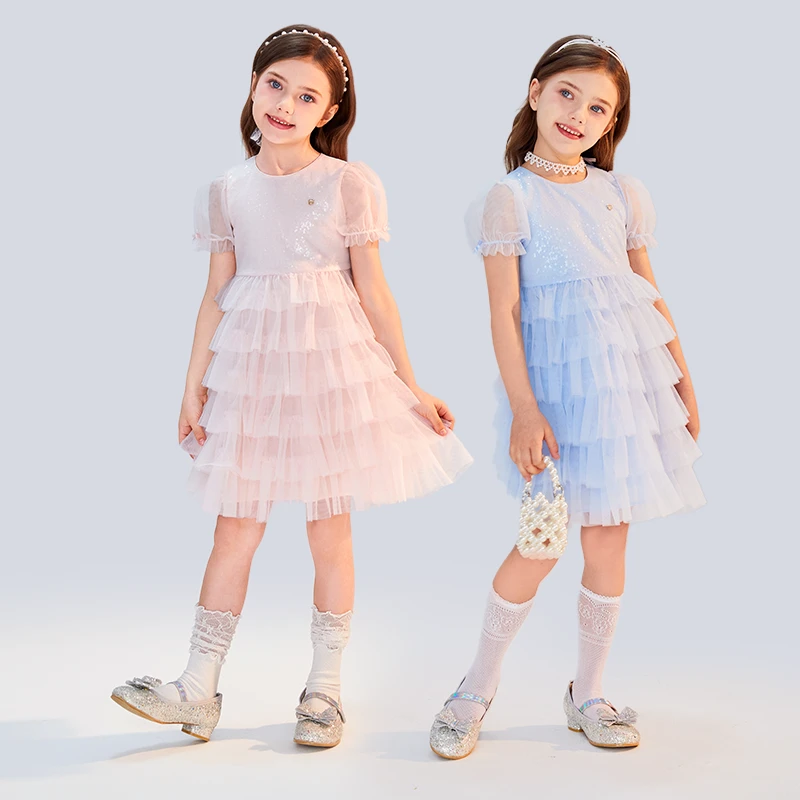 【梦纱系列】PawinPaw卡通小熊童装女童网纱亮片连衣裙PCOWE2620P