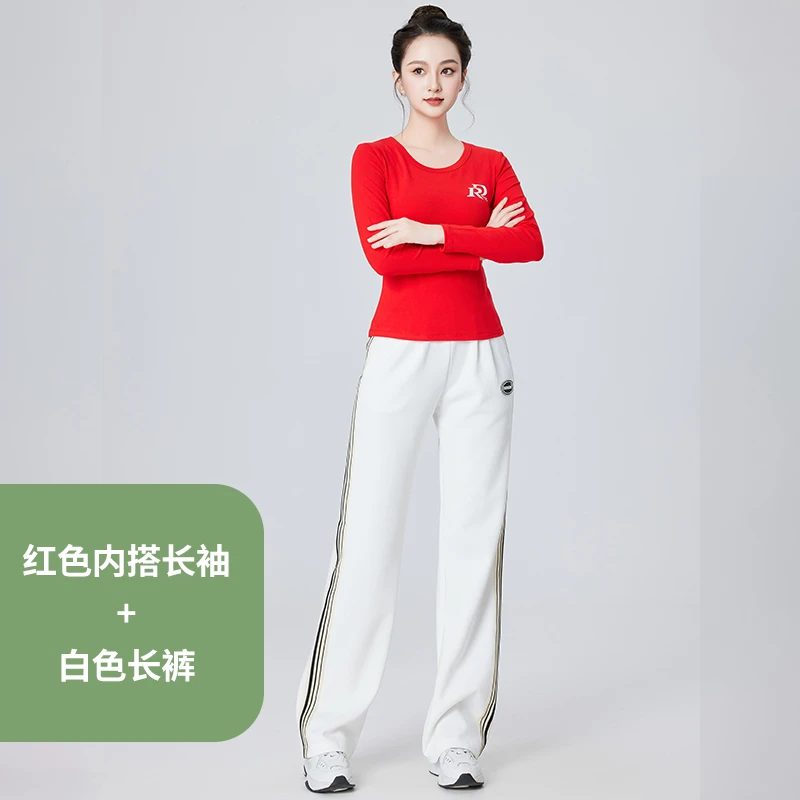 秋季新款广场舞健身操户外跑步休闲百搭显瘦大码运动装