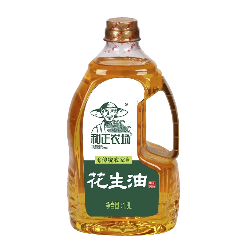 和正农场物理压榨花生油1.8L/桶食用油