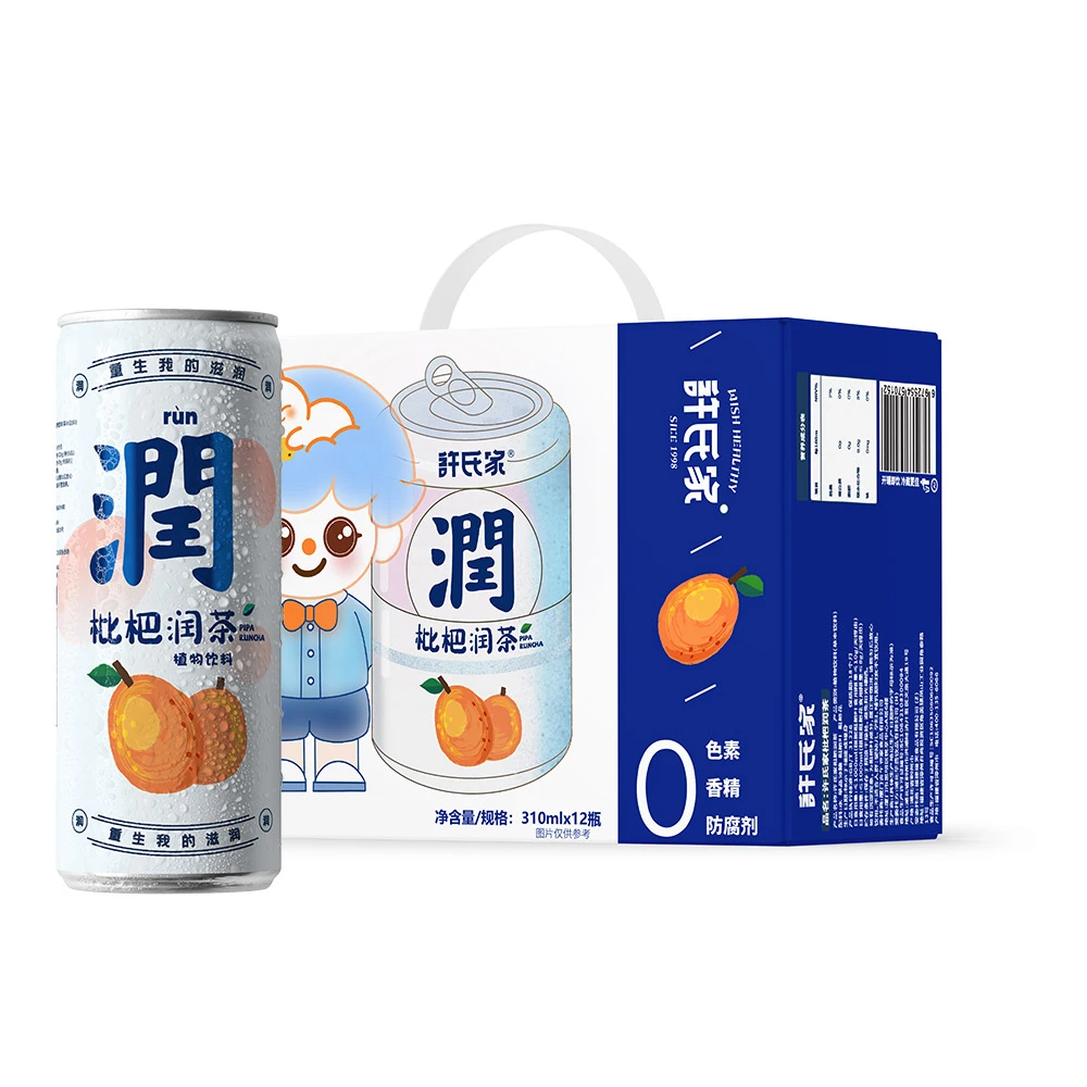 许氏家枇杷润茶植物饮料清凉解热润喉罐装饮品枇杷叶 310ml常温