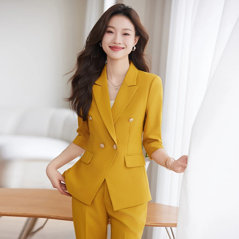 西装套装女2024新款爆款洋气女神范高端正装小个子职业西服两件套