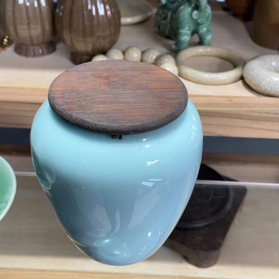 微瑕青瓷茶具杯子